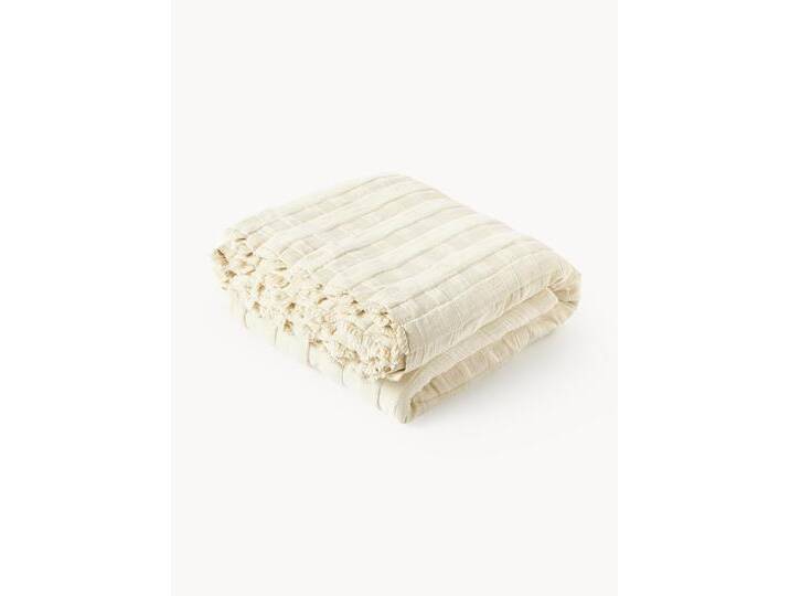 Musselin-Tagesdecke Bethany mit Fransen von Westwing-Collection