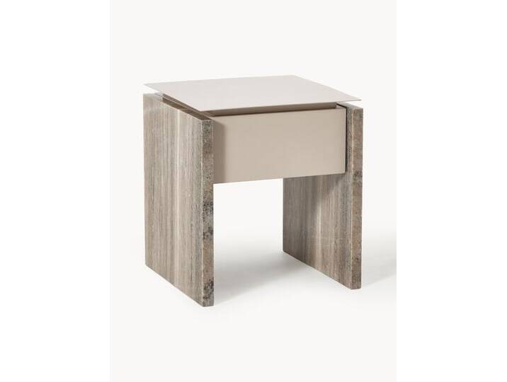 Nachttisch Bruce aus Marmor und Metall von Westwing-Collection