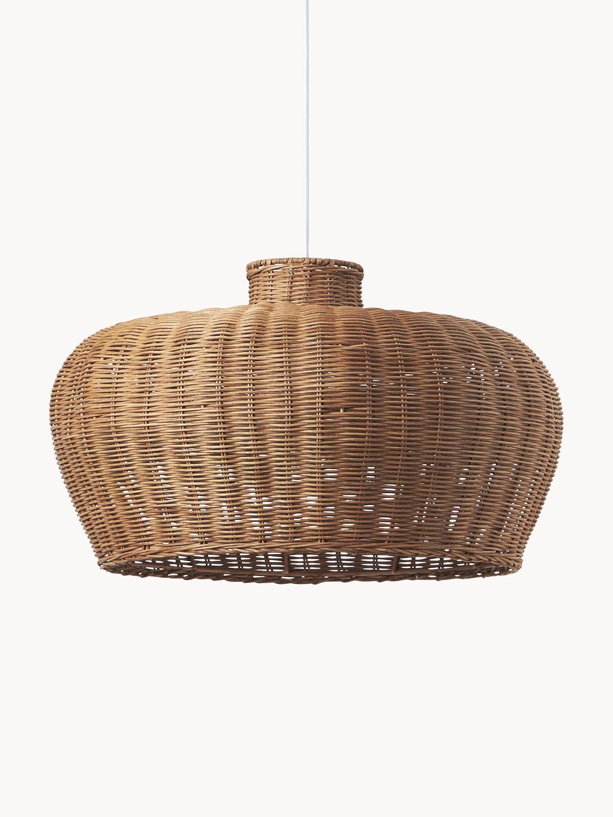 Pendelleuchte Krisa aus Rattan von Westwing Collection