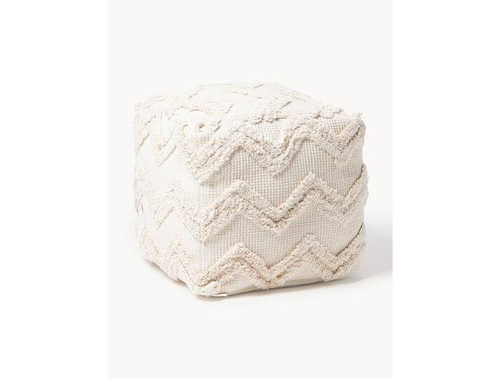 Pouf Akesha mit getuftetem Zickzack-Muster von Westwing-Collection