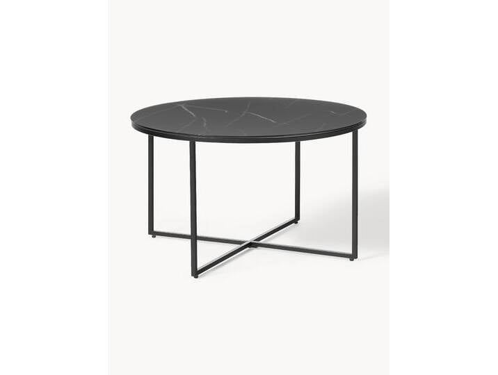 Runder Couchtisch Antigua mit Glasplatte in Marmor-Optik Runder Couchtisch Antigua mit Glasplatte in Marmor-Optik von Westwing-Collection