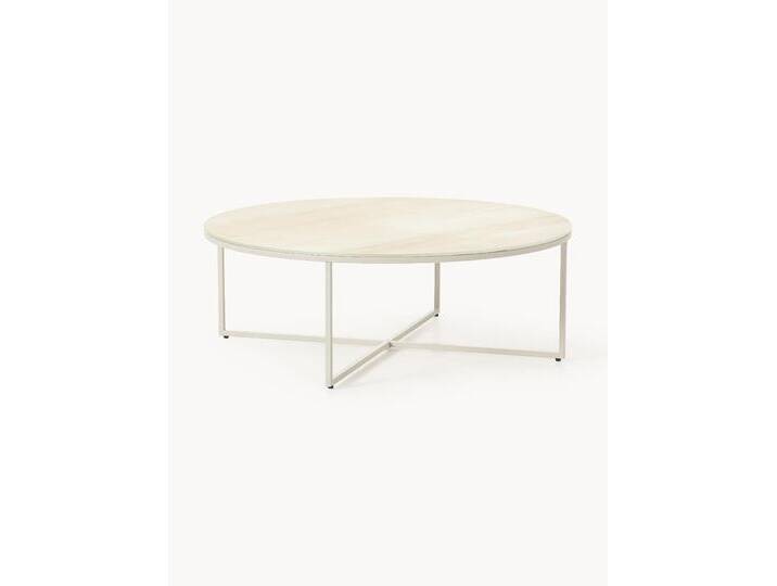 Runder XL-Couchtisch Antigua mit Glasplatte in Marmor-Optik von Westwing-Collection