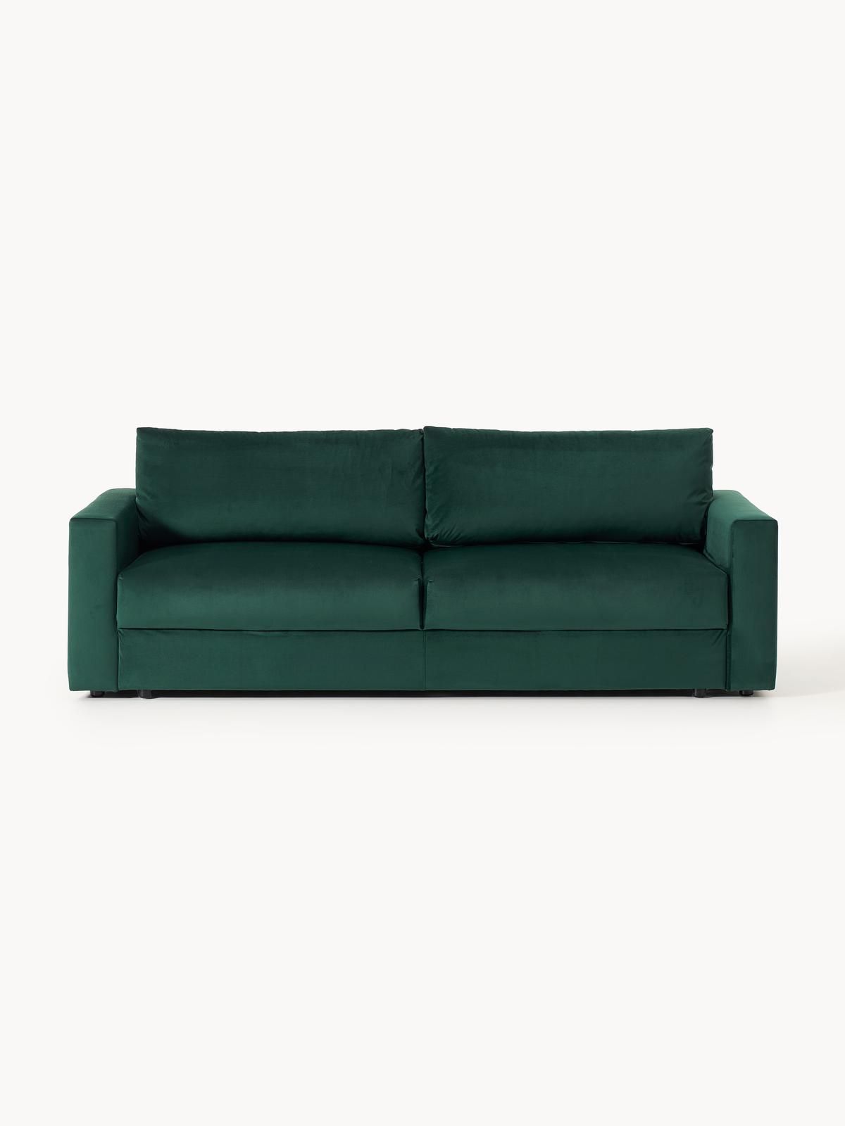 Samt-Schlafsofa Tasha (3-Sitzer) mit Stauraum von Westwing Collection