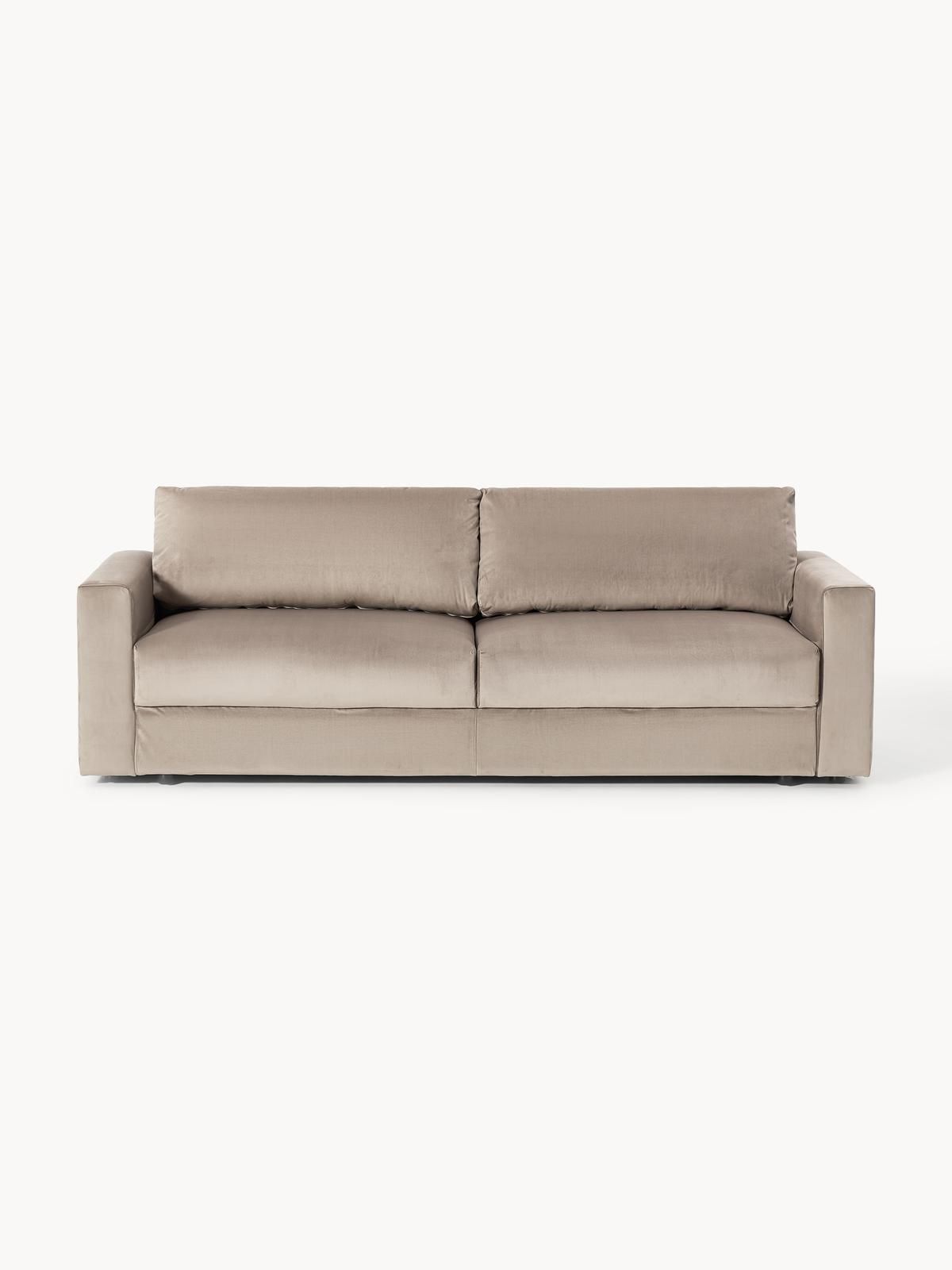 Samt-Schlafsofa Tasha (3-Sitzer) mit Stauraum von Westwing Collection