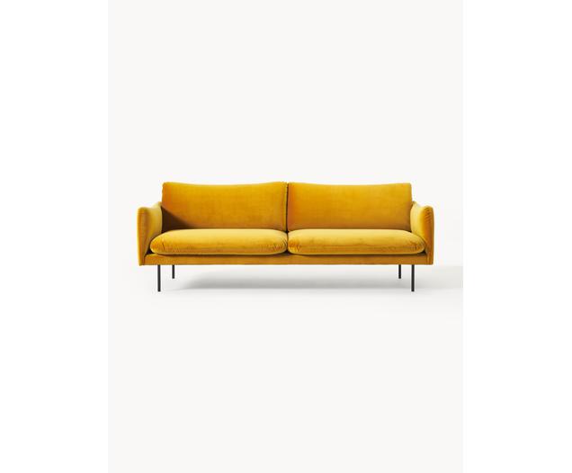 Samt-Sofa Moby (3-Sitzer) von Westwing Collection