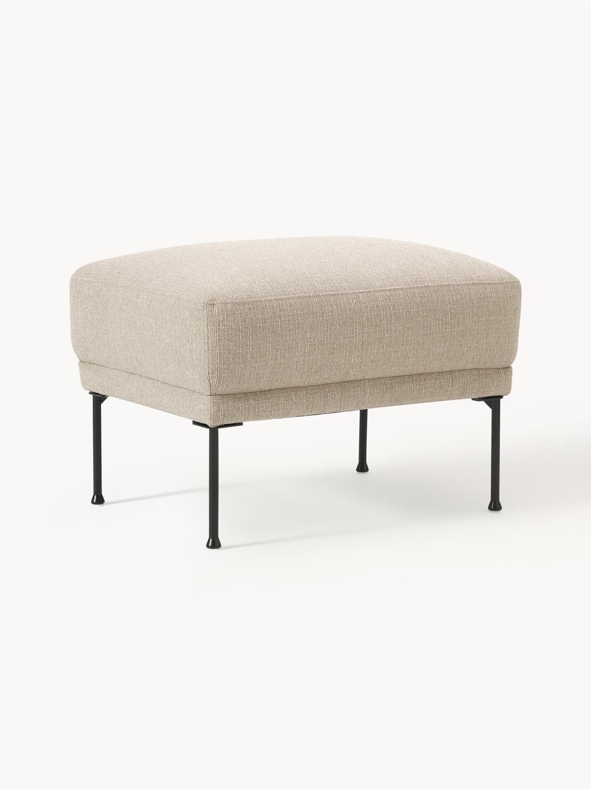 Sofa-Hocker Fluente mit Metall-Füßen von Westwing Collection