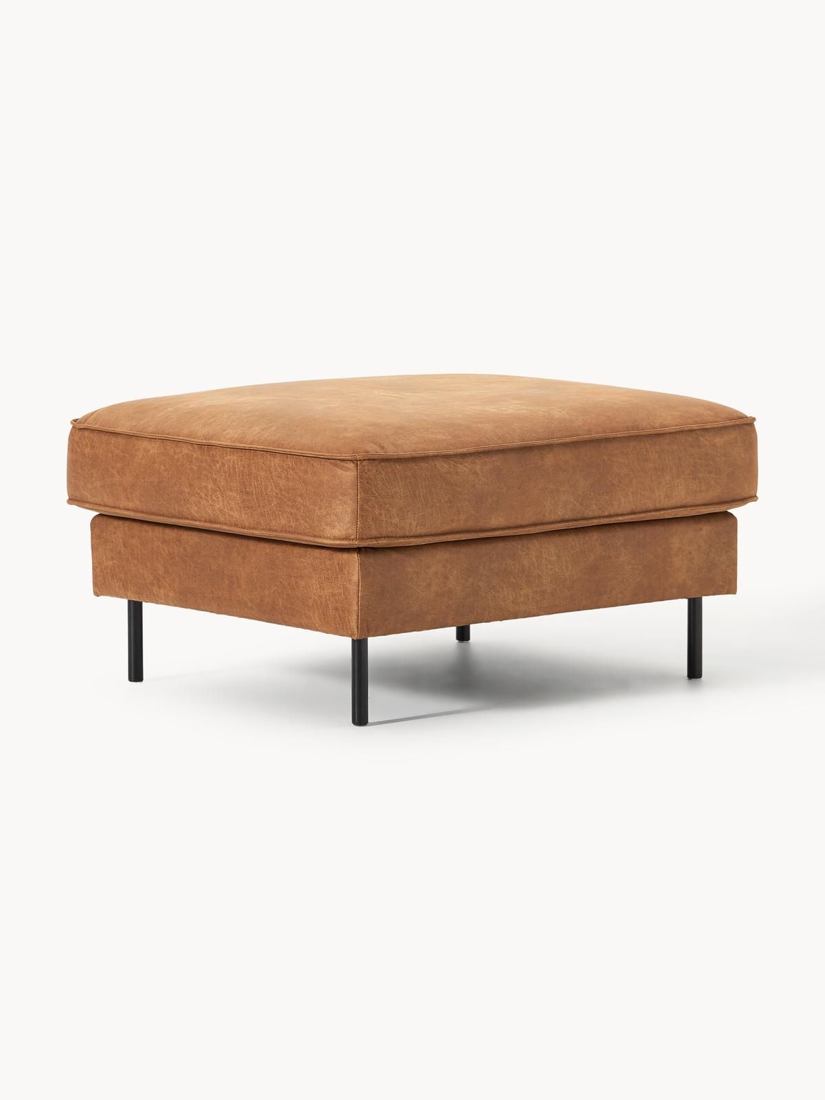 Sofa-Hocker Hunter aus recyceltem Leder von Westwing Collection