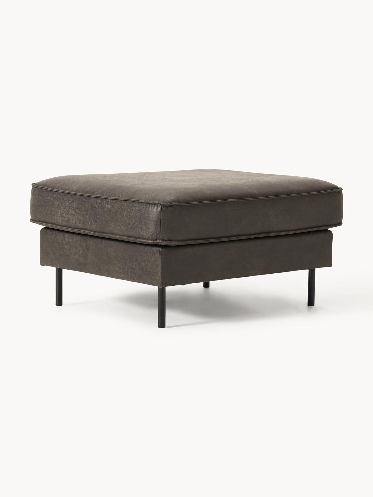 Sofa-Hocker Hunter aus recyceltem Leder von Westwing Collection