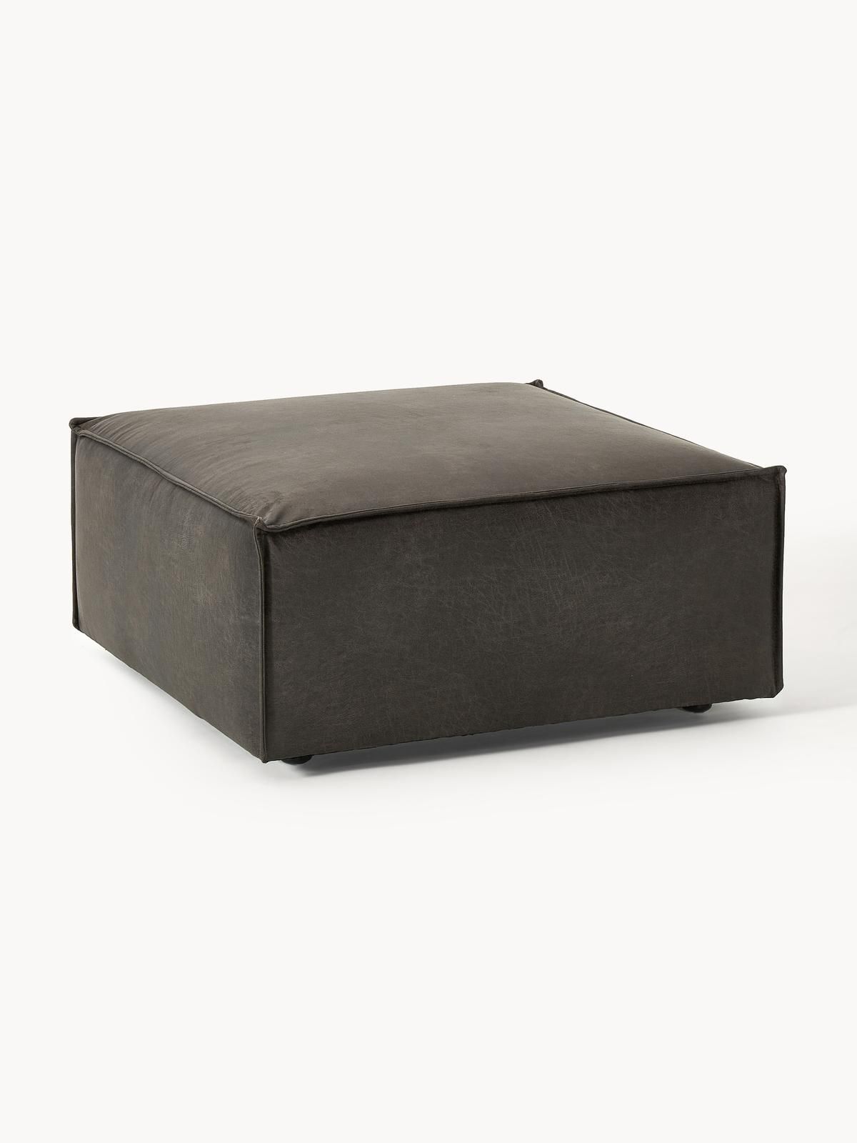 Sofa-Hocker Lennon aus recyceltem Leder von Westwing Collection