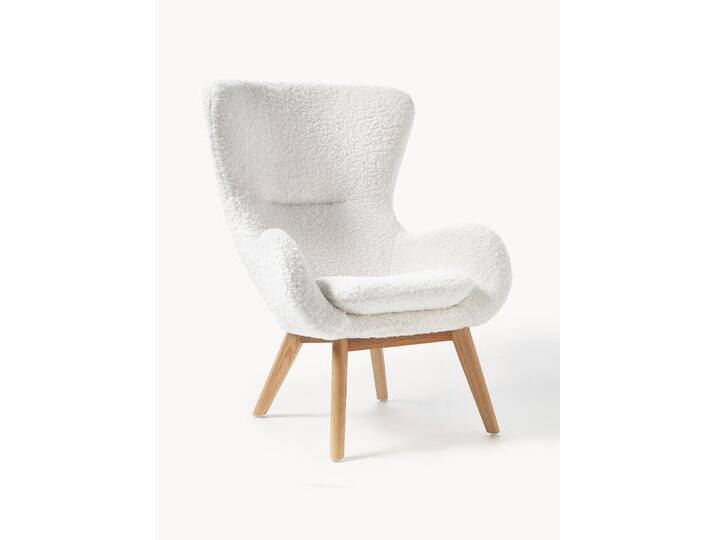Teddy-Ohrensessel Wing mit Holz-Beinen von Westwing-Collection