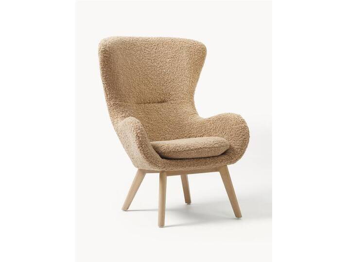 Teddy-Ohrensessel Wing mit Holzbeinen Teddy-Ohrensessel Wing mit Holzbeinen von Westwing-Collection