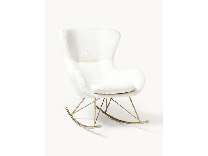 Teddy-Schaukelstuhl Wing mit Metallbeinen von Westwing-Collection