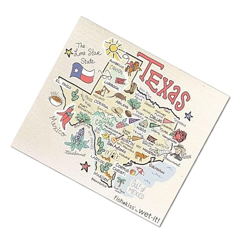 Wet-It! Schwedisches Geschirrtuch mit Fischkuss-Motiv (Texas) von Wet-It!