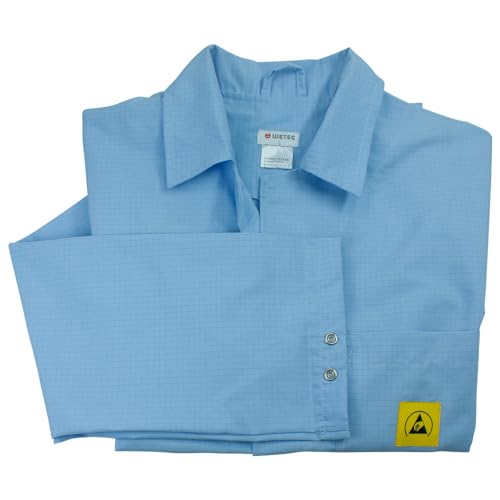 WETEC ESD-Arbeitsmantel AM-156, ESD, XL, hellblau (Kittel Mantel Arbeitsmantel) von Wetec