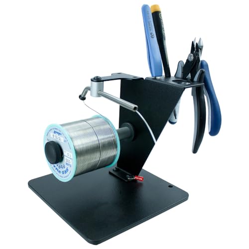 WETEC ESD-Lötzinnabroller (Lötzinnabroller Lötdrahtabroller Drahtabroller Zinnabroller Abroller) geeignet für: Rollen bis 2,0 mm/Innen-Ø: >11 mm, stabile Metallkonstruktion von Wetec