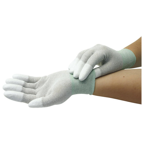 WETEC - Handschuhe, PU-beschichtete Fingerkuppen, ESD, M, Kuperfaden von Wetec