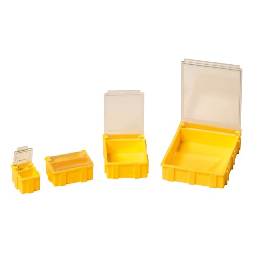 WETEC IDP-SMD-Klappbox, ESD, 68 x 57 x 15 mm, maxi, transparent (Mäuseklo Bauteilbox) von Wetec