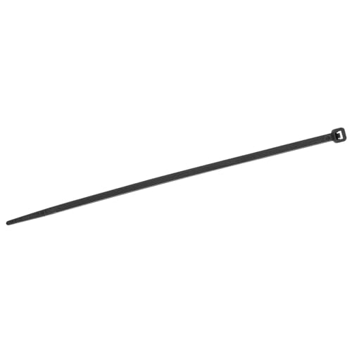 WETEC Kabelbinder, schwarz, UV-beständig, 580 x 12,5 mm KB 7-175-X (Kabelband Befestigungsbinder Montageband Montagebinder Straps Strapse Kunststoffkabelbinder) (Pack à 100 Stück) von Wetec