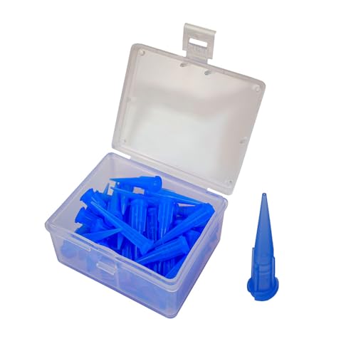 WETEC Kunststoff-Dosiernadel, 0,41 mm/Gauge 22, blau (konisch Kanüle) (Pack à 50 Stück) von Wetec