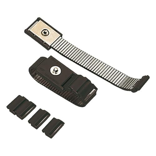 WETEC Metallgliederarmband, ESD, 10 mm (Handgelenkserdungsband Erdungsband Personenerdungsband Metallgliederband) Farbe: schwarz/typischer Widerstand Innenseite: R <1 x 10^3 Ohm von Wetec