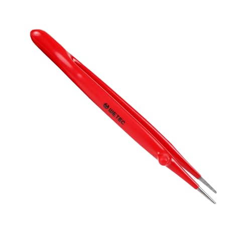 WETEC Pinzette, 1.000 V, gerade, 145 mm (Präzisionspinzette Zange Feinzange Pincette Greifpinzette VDE) von Wetec
