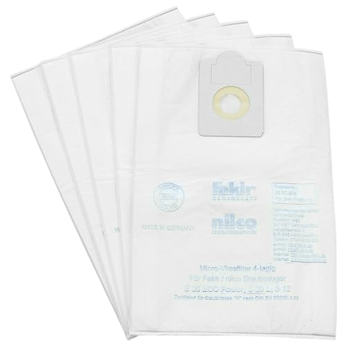 WETEC Staubsaugerbeutel aus Micro-Vlies (Staubbeutel EPA-CLEAN Staubsauger) Staubklasse: M (Pack à 5 Stück) von Wetec
