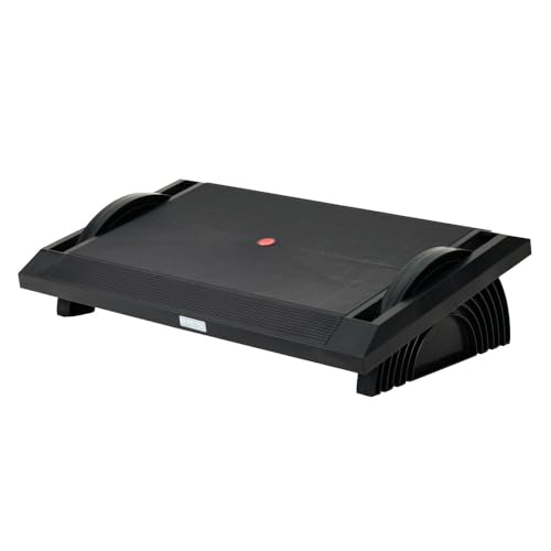 Wetec ESD Fußstütze Schwarz | Neigungsverstellbare Fußbank mit Wippfunktion | Ergonomische Fußablage für Ihr Office | Fußhocker für unter den Schreibtisch | Ideal für Komfort und Gesundheit von Wetec