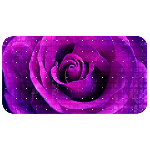 Wetia Wanneneinlage Anti-Rutsch Badematte PVC Karikatur Entwurf Massage Badematte mit Saugnäpfen für Lila Rose D01 Baby Kinder 38 x 69 cm 38 X 69 cm von Wetia