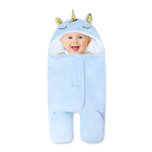 Baby Schlafsäcke 3-6 Monate Einschlagdecke Winter Baumwolldecken Einhorn baby geschenk junge von Wetry