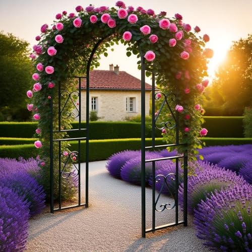 Wetsfgdg Gartenbogen aus Metall,Rosenbogen Metall, Langlebig Und Geeignet Für Gärten, Balkone Und Hochzeiten.-L140xW40xH230cm-Schwarz-A Wetsfgdg Gartenbogen aus Metall,Rosenbogen Metall, Langlebig Und Geeignet Für Gärten, Balkone Und Hochzeiten.-L140xW40xH230cm-Schwarz-A von Wetsfgdg