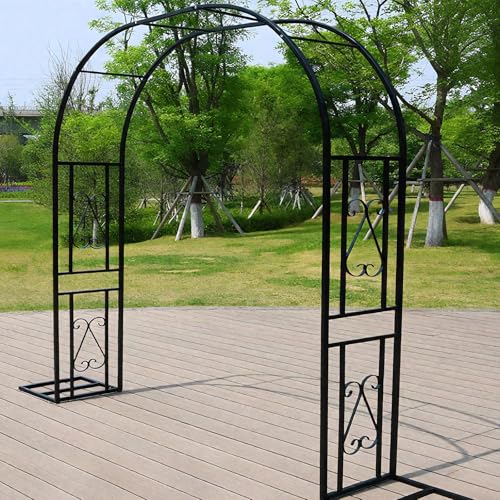 Wetsfgdg Gartenbogen aus Metall,Rosenbogen Metall, Langlebig Und Geeignet Für Gärten, Balkone Und Hochzeiten.-L300xW40xH230cm-Schwarz-A Wetsfgdg Gartenbogen aus Metall,Rosenbogen Metall, Langlebig Und Geeignet Für Gärten, Balkone Und Hochzeiten.-L300xW40xH230cm-Schwarz-A von Wetsfgdg