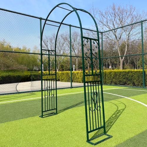 Wetsfgdg Gartenbogen aus Metall,Rosenbogen Metall,Nützlich Bei Hochzeiten Und Vor Ihrer Haustür,Hochzeitsbogen,Gartentorbogen-L140xW40xH230cm-Dunkelgrün-B Wetsfgdg Gartenbogen aus Metall,Rosenbogen Metall,Nützlich Bei Hochzeiten Und Vor Ihrer Haustür,Hochzeitsbogen,Gartentorbogen-L140xW40xH230cm-Dunkelgrün-B von Wetsfgdg