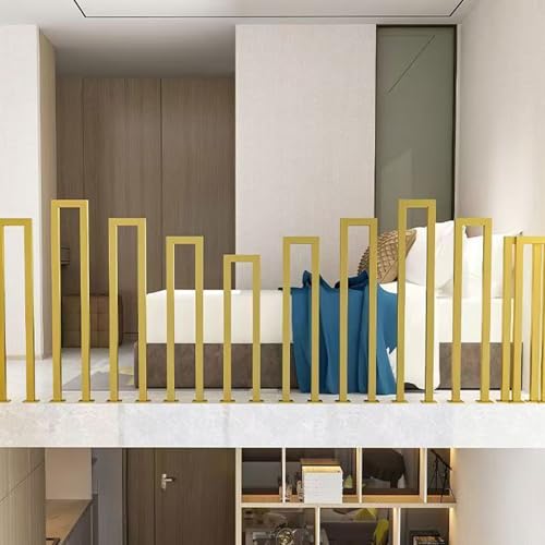 Wetsfgdg Handlauf Treppe，Treppengeländer，Farben Und Höhen Können Individuell Angepasst Werden. Geeignet Für Fachgeschäfte Und Privatwohnungen.B/5 Gold(20 * 55cm) von Wetsfgdg