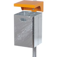 RENNER Abfallbehälter mit Schutzdach, Stahlblech, 40 Liter, Höhe 900 mm, zum Aufdübeln, inkl. Pfosten RENNER Abfallbehälter mit Schutzdach, Stahlblech, 40 Liter, Höhe 900 mm, zum Aufdübeln, inkl. Pfosten von RENNER