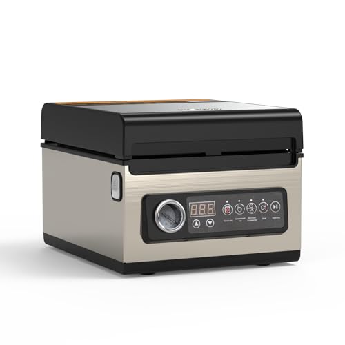 Wevac Vakuumiergerät Profi aus Edelstahl, 4.7L Vakuumkammer Vakuumiergerät Einstellbare Vakuum-und Schweißzeit, Beutel und Rollen bis 25cm Breite Wevac Vakuumiergerät Profi aus Edelstahl, 4.7L Vakuumkammer Vakuumiergerät Einstellbare Vakuum-und Schweißzeit, Beutel und Rollen bis 25cm Breite von Wevac