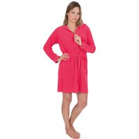 Wewo fashion Damenbademantel "031, ideal für Sauna & Spa, Hotelbademantel, Morgenmantel" 1 Stk. tlg., & Tunnelzug zum Binden, kurz von Wewo Fashion