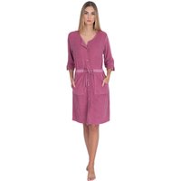 Wewo fashion Damenbademantel "045, ideal für Sauna & Spa, Hotelbademantel, Morgenmantel" 1 Stk. tlg., Badekleid, mit Knöpfen, 3/4 Arm, kurz von Wewo Fashion