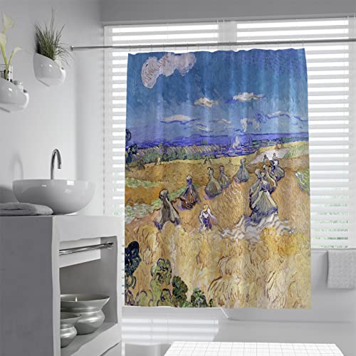 Vogelscheuche Duschvorhang Set Van Gogh Duschvorhang für Badezimmer Dekor Stoff Polyester Maschine waschbar Badewanne Duschvorhang W180xL200cm von Wewoo Home