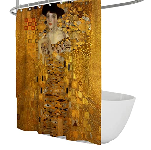 Wewoo Home Gustav Klimt Dekorativer Duschvorhang Wasserdichter Stoff Polyester Duschvorhang Sets mit Haken Geschenk Duschvorhänge 150Bx180Lcm von Wewoo Home