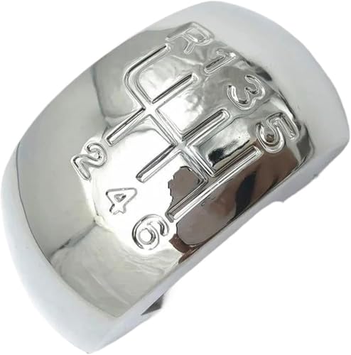Wexxaii Schalthebel Für Skoda für Octavia MK2 II FL Hand für Geschwindigkeit Schaltknauf Stick Button Cap Cover(6 Speed Chrome) von Wexxaii