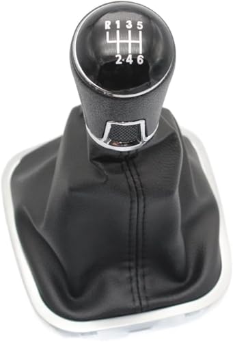 Wexxaii Schalthebel Für vw für polo 6R 6C 2009-018 Getriebe Stick Leder Boot(6 speed) von Wexxaii