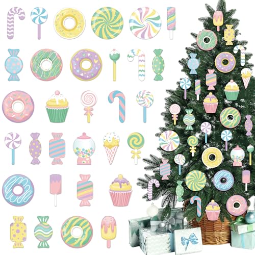 Weysat 100 Stück Weihnachts-Süßigkeiten-Pastell-Ornamente, Weihnachtsbaum-Hängeornamente für Weihnachtsbaum, Süßigkeiten, Pastell-Dekoration, Heim-Innen-Dekorationen Weysat 100 Stück Weihnachts-Süßigkeiten-Pastell-Ornamente, Weihnachtsbaum-Hängeornamente für Weihnachtsbaum, Süßigkeiten, Pastell-Dekoration, Heim-Innen-Dekorationen von Weysat