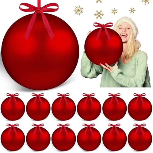 Weysat Extra große Weihnachtskugeln zum Aufhängen, 20,3 cm, übergroße Weihnachtskugeln, Weihnachtsbaum-Hängeornamente für Weihnachten, Urlaub, Party, Außenbereich, Rasen, Hof, Baum, Outdoor-Dekoration Weysat Extra große Weihnachtskugeln zum Aufhängen, 20,3 cm, übergroße Weihnachtskugeln, Weihnachtsbaum-Hängeornamente für Weihnachten, Urlaub, Party, Außenbereich, Rasen, Hof, Baum, Outdoor-Dekoration von Weysat