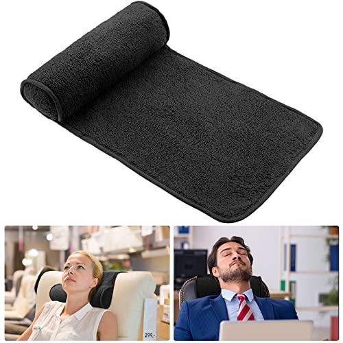 Weysat Nackenkissen für Liege, Kopfkissen, verstellbares Plüschkissen, Nackenrolle, rutschfest, Fleece, Couch, Nackenkopfstützkissen für Reisen, Zuhause, Liegestuhl, Sofa, Sessel (Schwarz) von Weysat