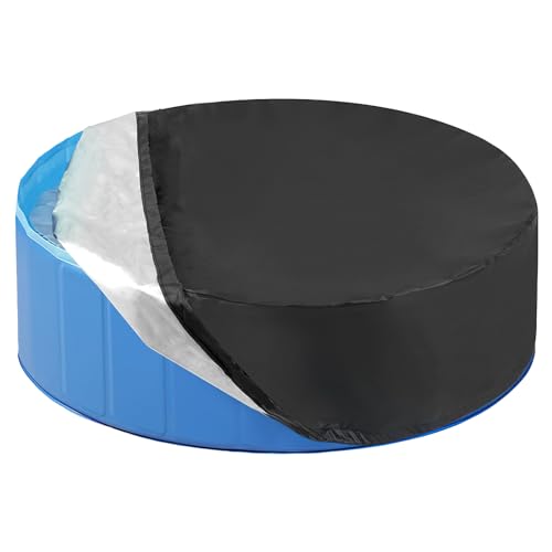 Poolabdeckung Rund für Hundepool, 122 x 30cm Wasserdicht UV-Schutz Kinderpool Planschbecken Abdeckung, Faltbare Wasserdicht Hundepool Abdeckung für Dog Pool Hundeplanschbecken Schwarz Poolabdeckung Rund für Hundepool, 122 x 30cm Wasserdicht UV-Schutz Kinderpool Planschbecken Abdeckung, Faltbare Wasserdicht Hundepool Abdeckung für Dog Pool Hundeplanschbecken Schwarz von Weysoo