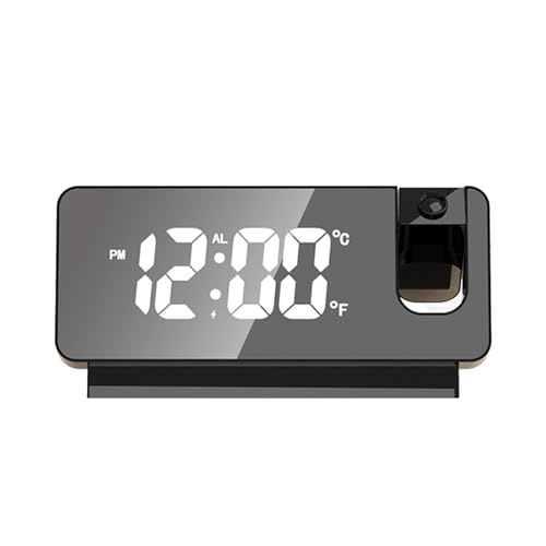 Weytoll Wecker Digital Mit Projektion, 180 ° Projektionswecker Digitaler Wecker mit Projektion Wetterstation, Uhr Projektion An Decke, Projektionswecker für Schlafzimmer Stromversorgung über USB von Weytoll