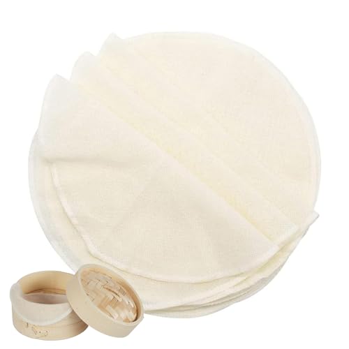 Weyying 20 Stück Runde Dämpfer Matte, Baumwolle Dampfer Tuch, Dim Sum Dampfer Matte, Wiederverwendbare Antihaft-Dampfmatte, für Dampfgarer,Dampfkörbchen,Dim Sum,Dampfbrötchen,Dampfknödel (30CM) von Weyying