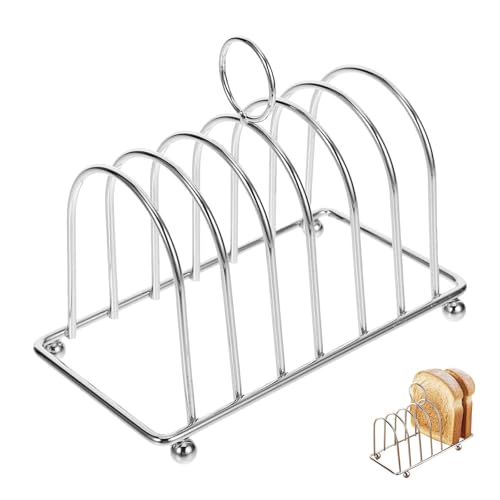 Weyying Premium Edelstahl Toastständer 14.5 x 8 x 7.8 cm Kompakt & Hitzebeständig Rostfreier Stahl mit Spiegelfinish Luftstrom-Design für Brot, Gebäck & Kekse von Weyying