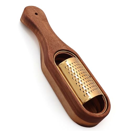 Käseraffel Mit Griff, Manuelle Edelstahl KäSereibe, KüChenhandwerk Drehreibe Multifunktional, Mit Aufbewahrungsbox, Für Ingwer Kochen Backen Picknick Camping von Wezalget