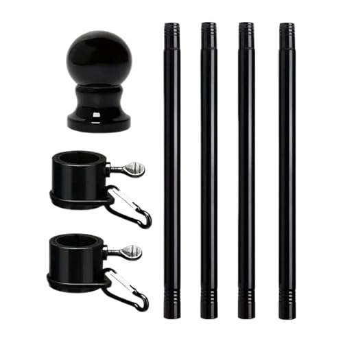 Wezalget 1,8 m Teleskop-Fahnenmast für Garten, Edelstahl-Fahnenmast-Set mit Halterung und 360°-Drehringen, robuster Bannermast für Haus, Hof, Außenzaun, Dach, Wand Wezalget 1,8 m Teleskop-Fahnenmast für Garten, Edelstahl-Fahnenmast-Set mit Halterung und 360°-Drehringen, robuster Bannermast für Haus, Hof, Außenzaun, Dach, Wand von Wezalget